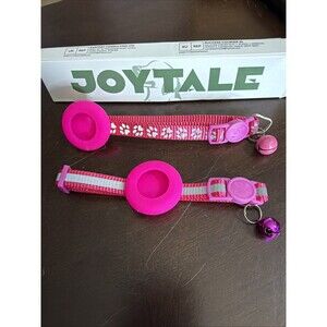 Joytale 2 Pack Reflective AirTag Pet Collar Pink Breakaway Safety Bell New Boxed